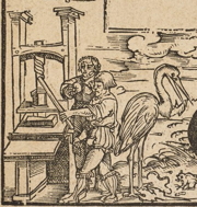 Johann Gr�nenberg's 1520 printing press drawing