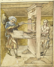 Erhardt Buttmann's printing press drawing