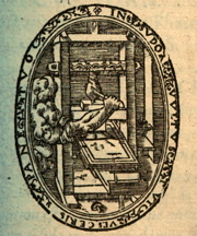 Éloy Gibier's printing press drawing